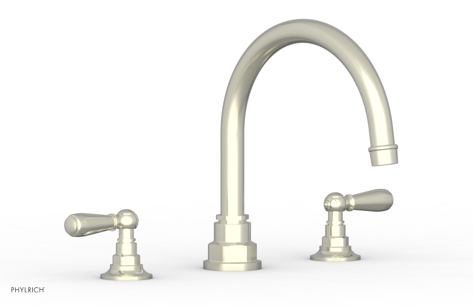 Phylrich Jamestown Deck Tub Set with Lever Handles