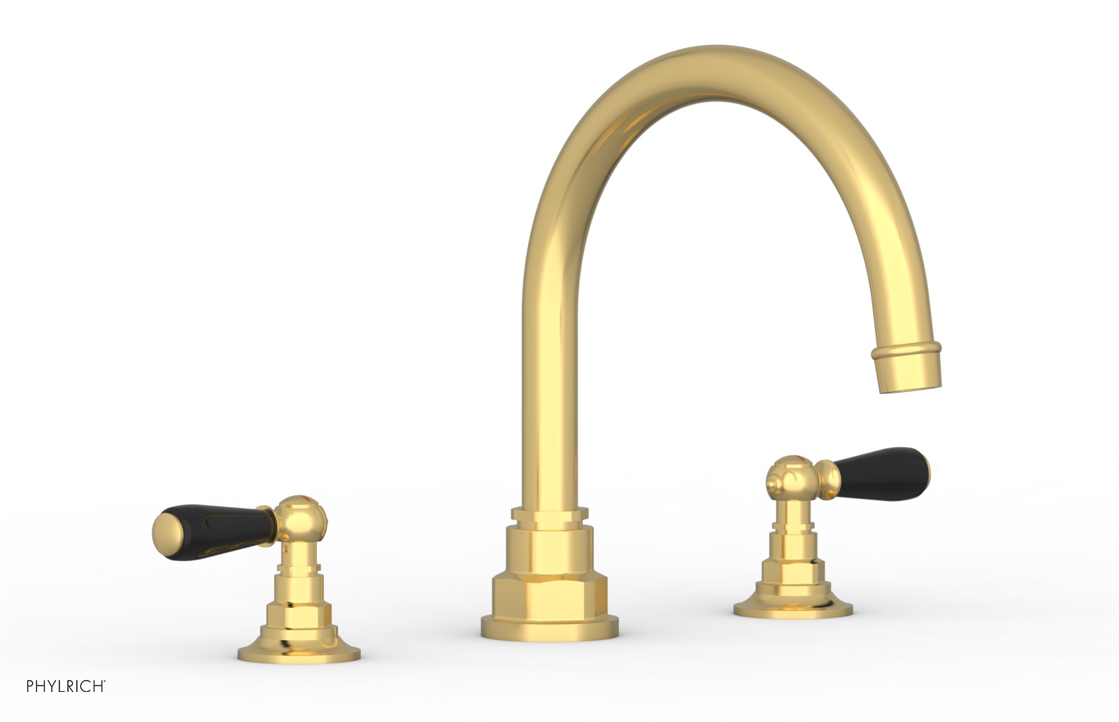 Phylrich Jamestown Deck Tub Set with Lever Handles