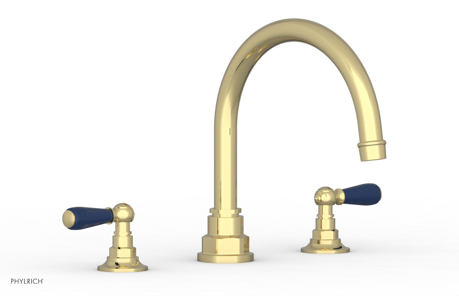 Phylrich Jamestown Deck Tub Set with Lever Handles