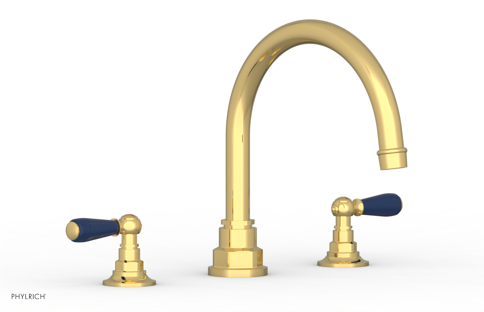 Phylrich Jamestown Deck Tub Set with Lever Handles