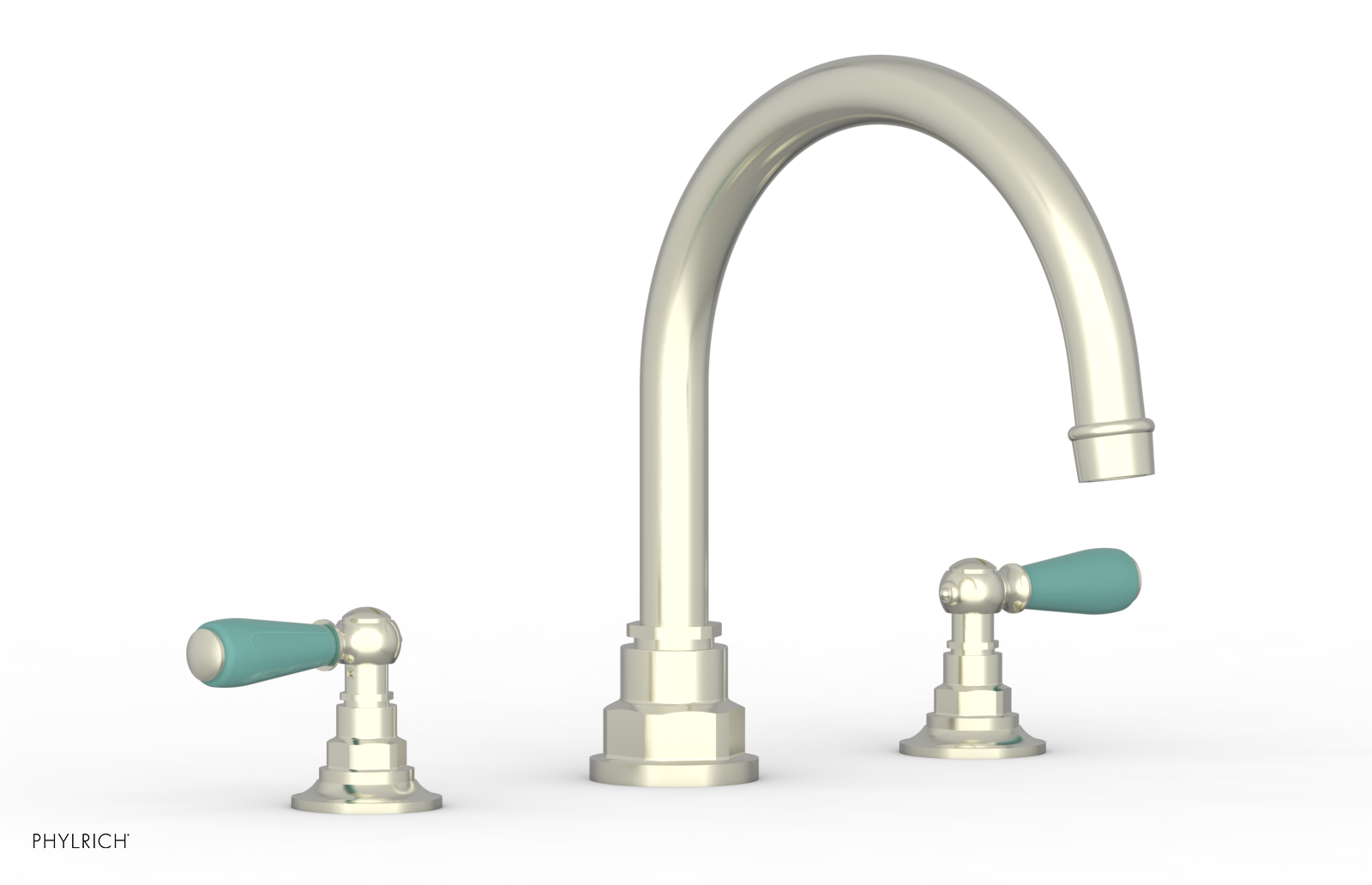 Phylrich Jamestown Deck Tub Set with Lever Handles