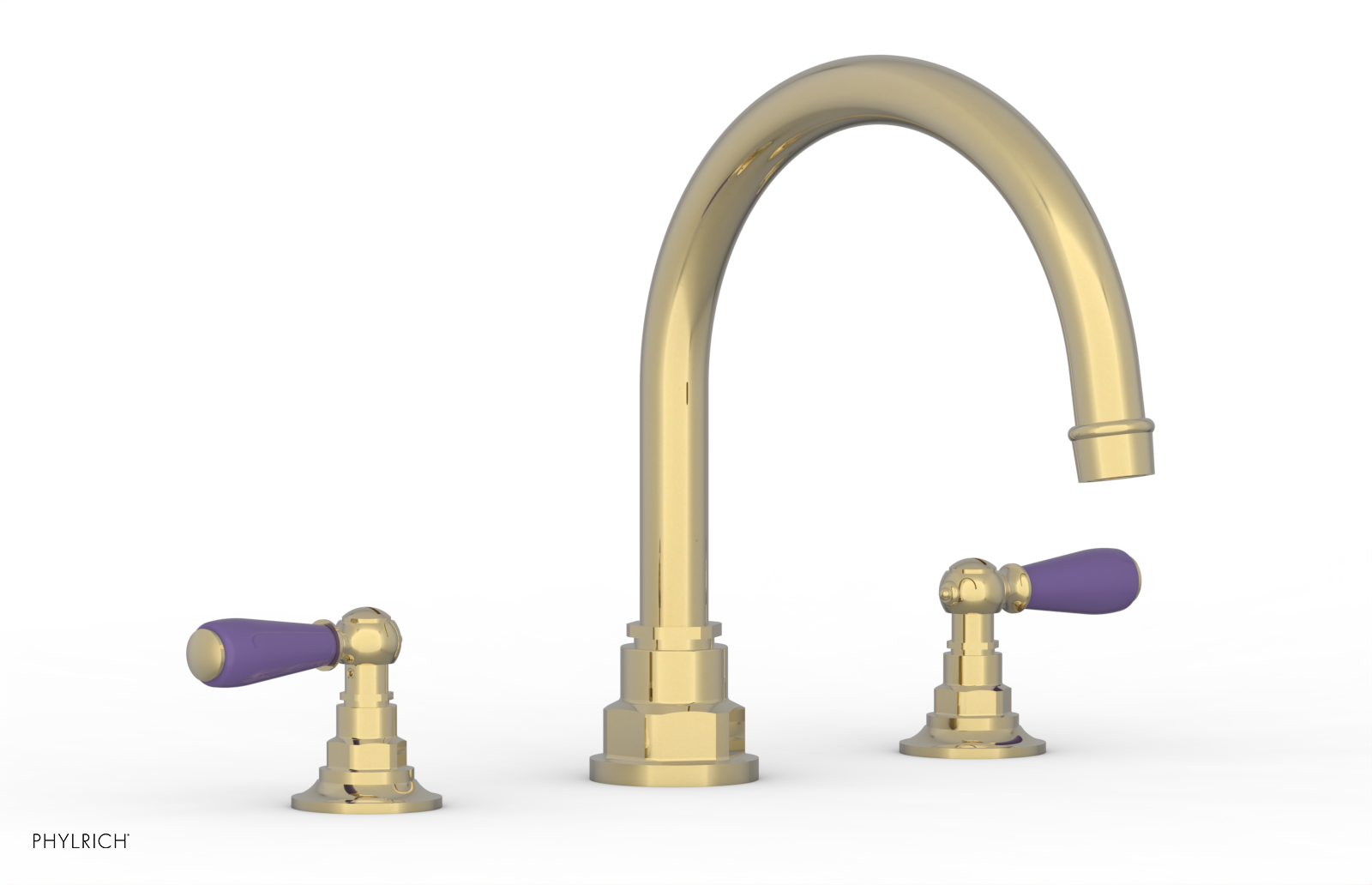 Phylrich Jamestown Deck Tub Set with Lever Handles by Phylrich