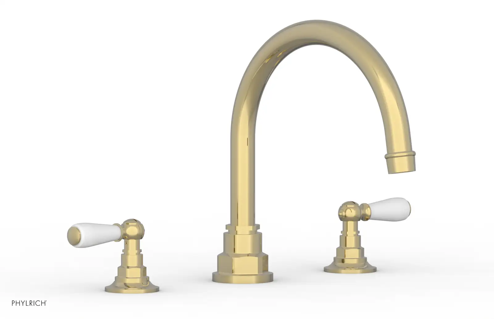 Phylrich Jamestown Deck Tub Set with Lever Handles by Phylrich