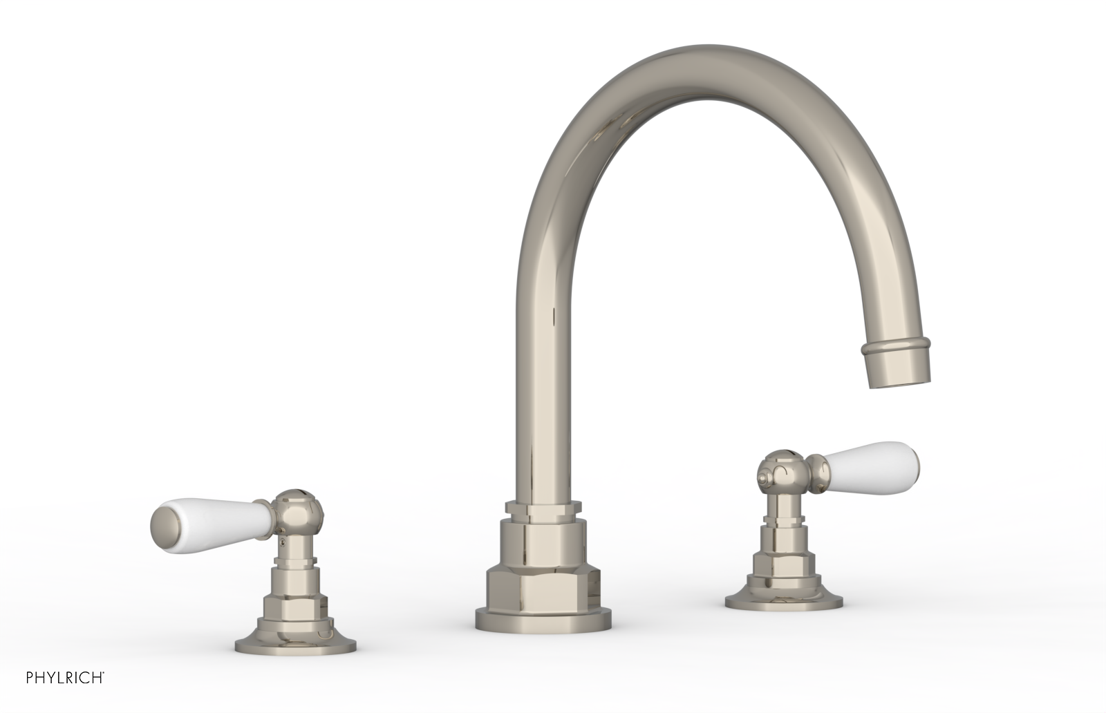 Phylrich Jamestown Deck Tub Set with Lever Handles