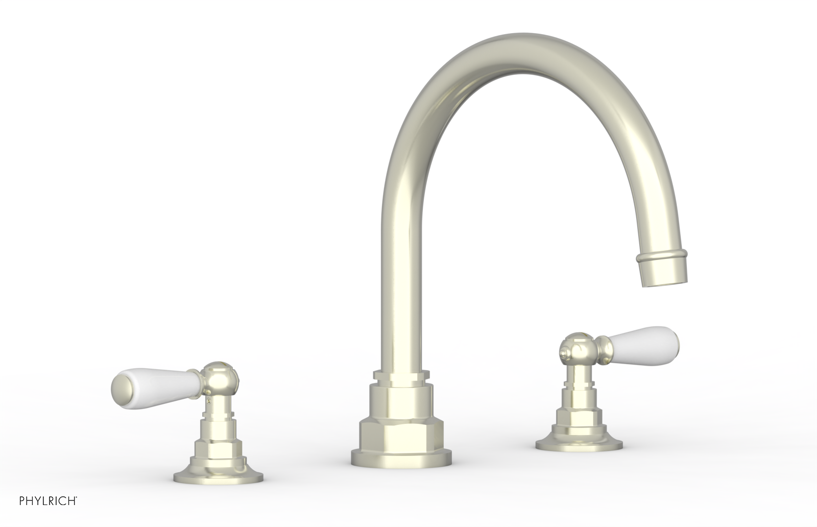 Phylrich Jamestown Deck Tub Set with Lever Handles