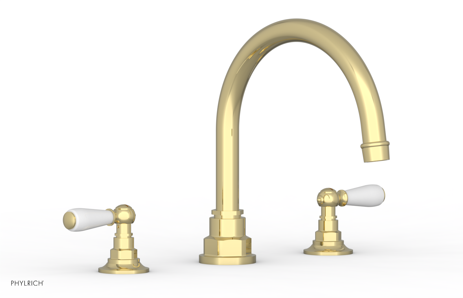 Phylrich Jamestown Deck Tub Set with Lever Handles