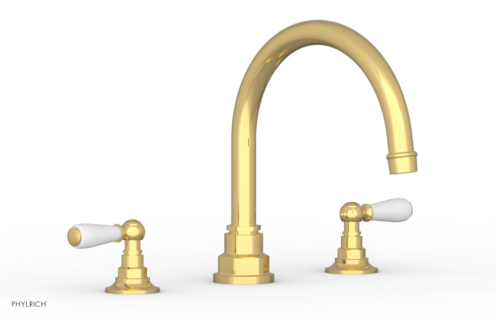 Phylrich Jamestown Deck Tub Set with Lever Handles