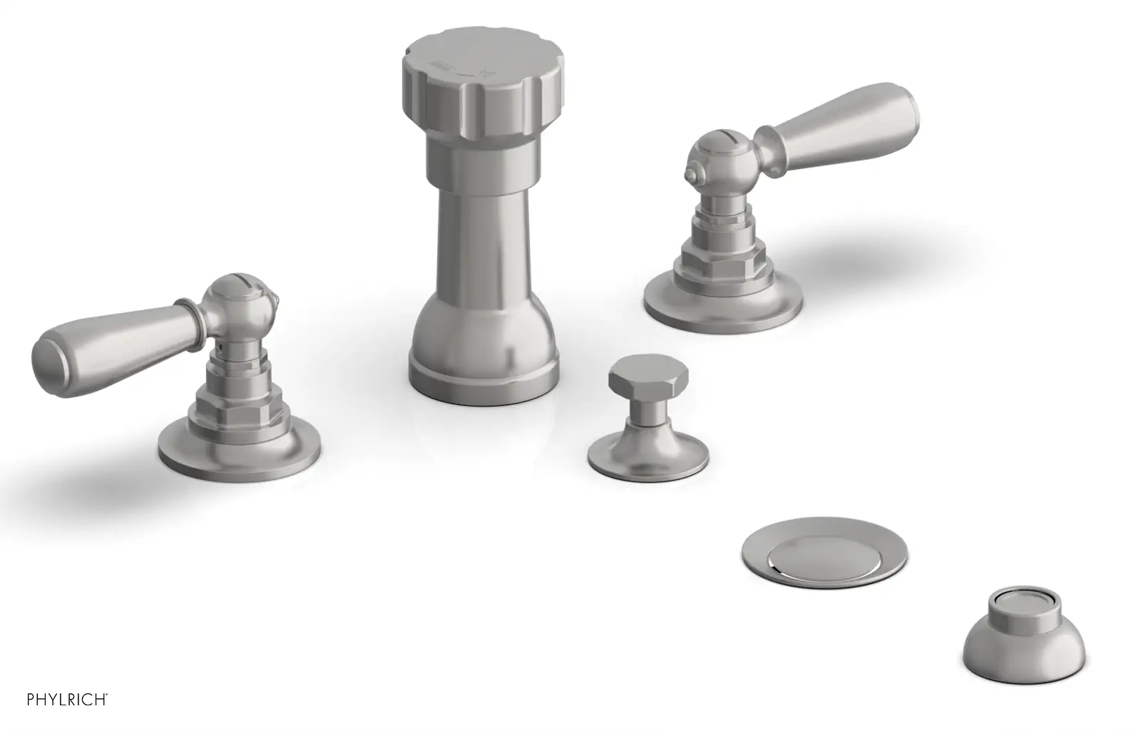 Phylrich Jamestown Four Hole Bidet Set with Lever Handles by Phylrich