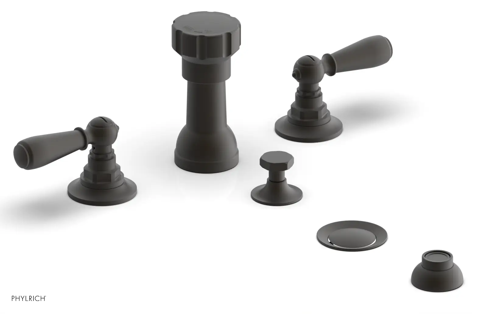 Phylrich Jamestown Four Hole Bidet Set with Lever Handles by Phylrich