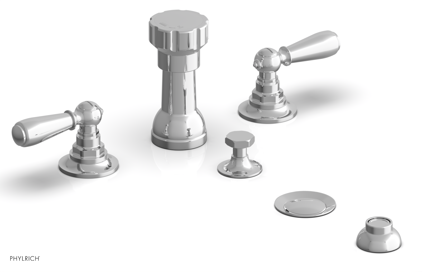 polished chrome bidet set