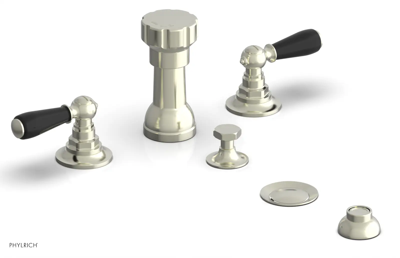 Phylrich Jamestown Four Hole Bidet Set with Lever Handles by Phylrich