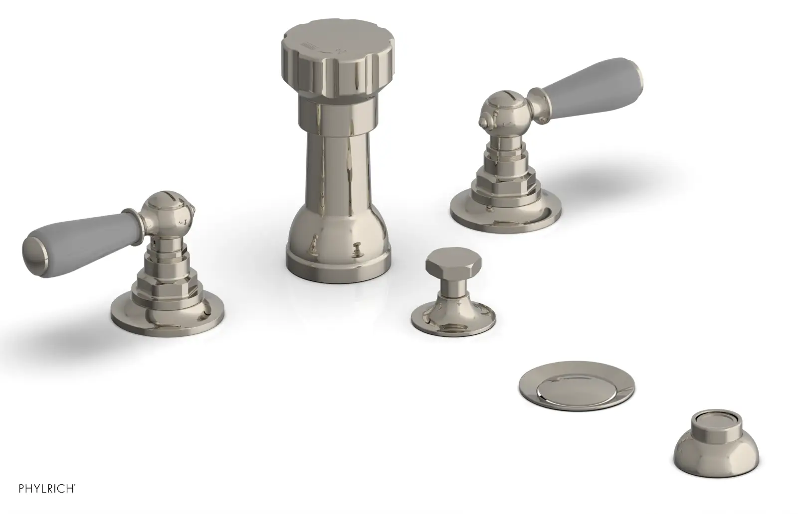 Phylrich Jamestown Four Hole Bidet Set with Lever Handles by Phylrich