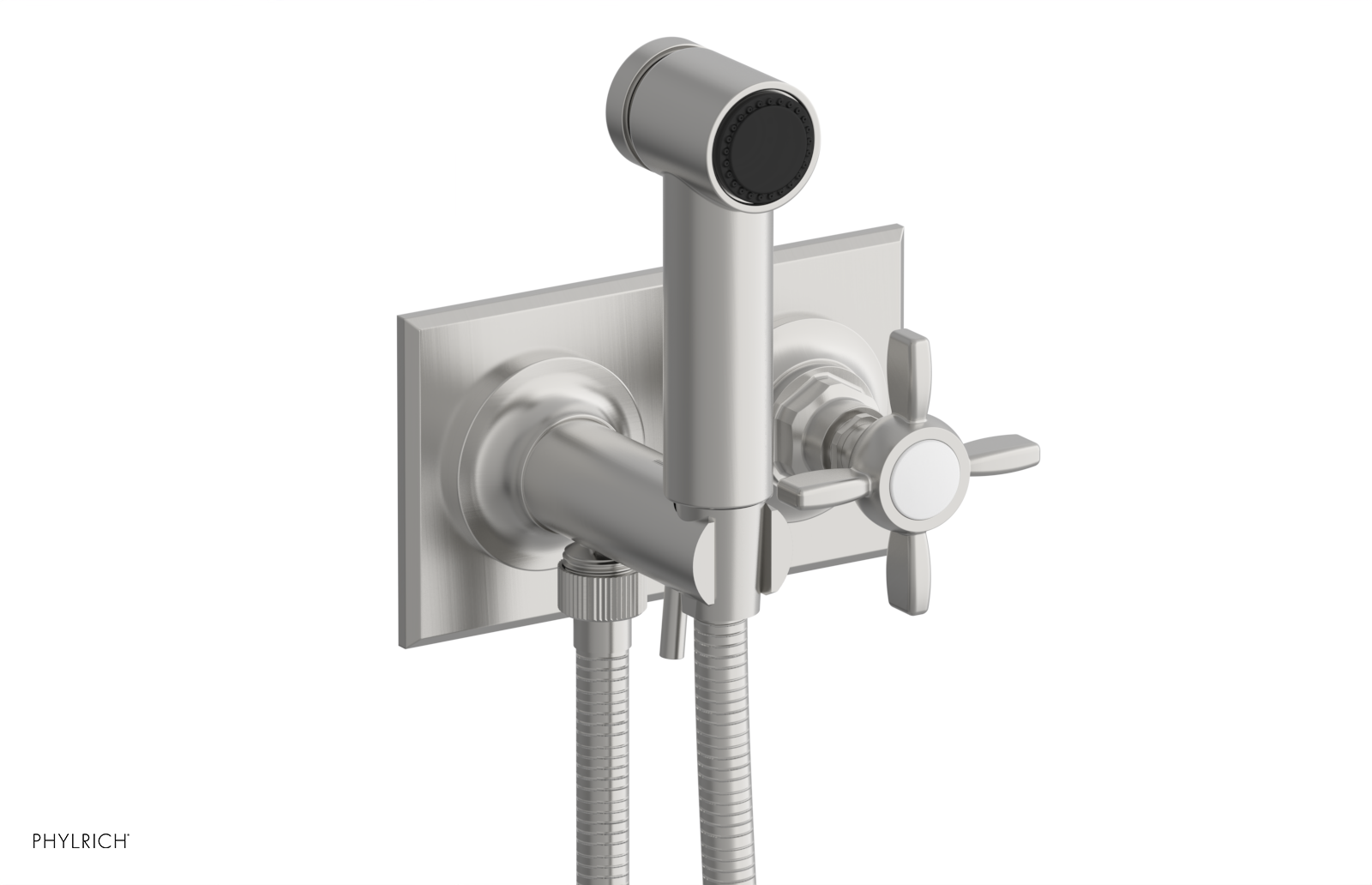 Phylrich Jamestown Wall Mounted Bidet with Cross Handle