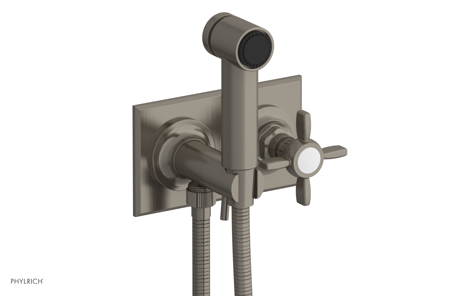 Phylrich Jamestown Wall Mounted Bidet with Cross Handle