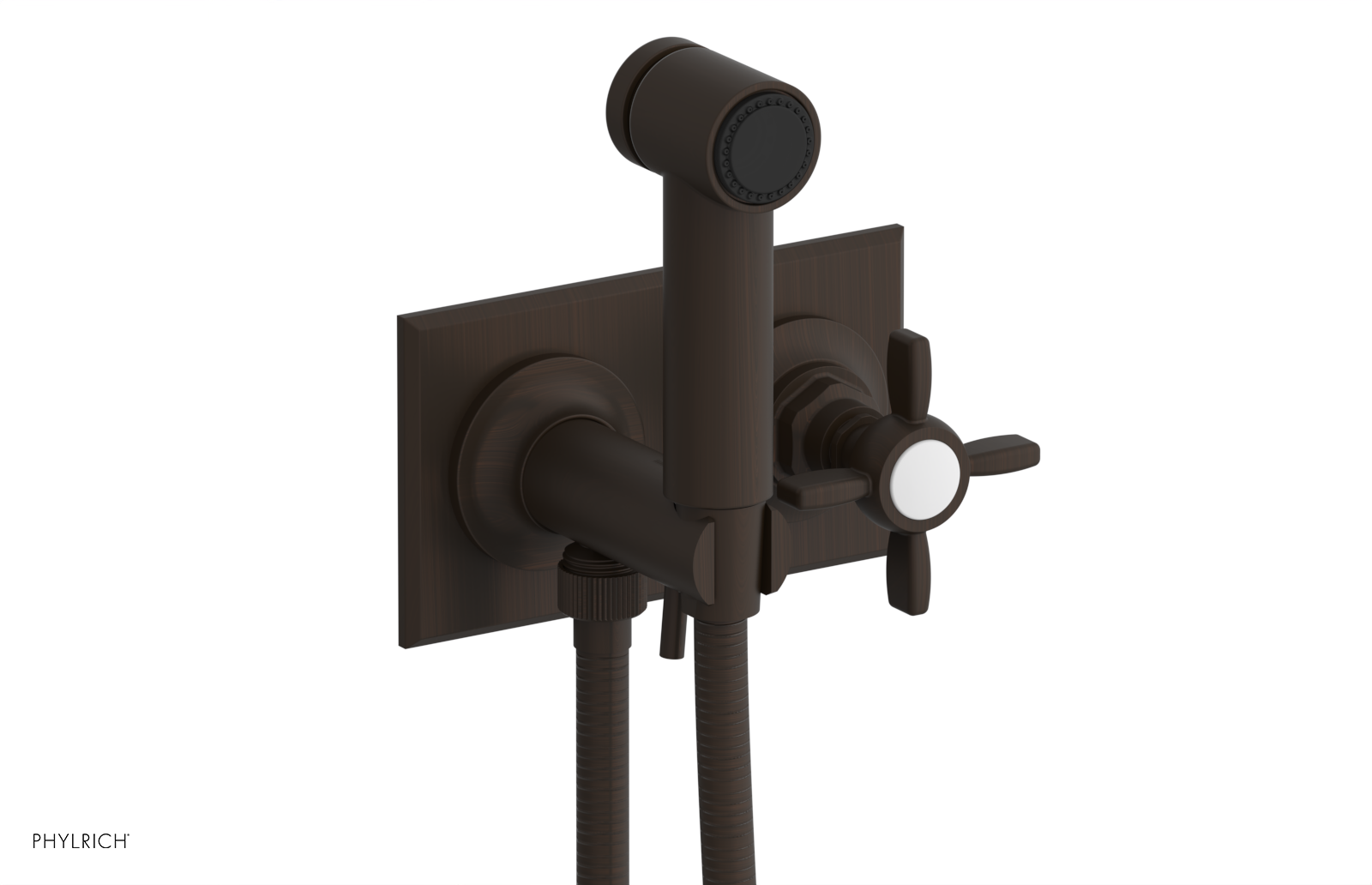 Phylrich Jamestown Wall Mounted Bidet with Cross Handle