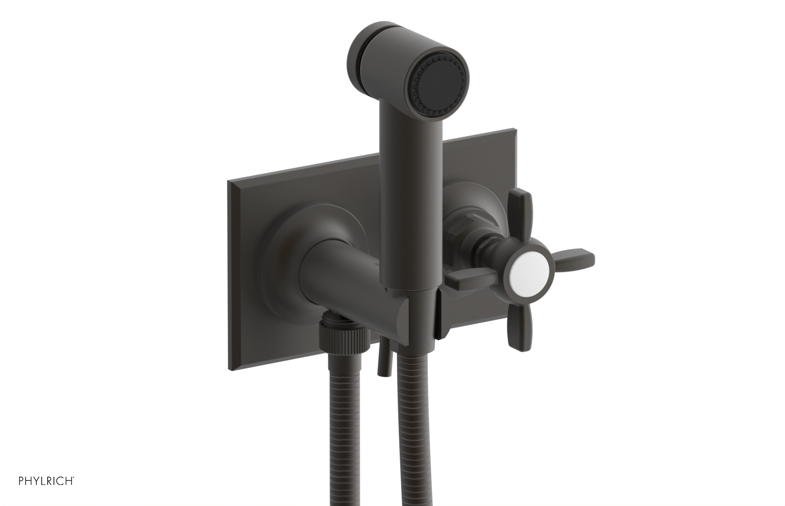 Phylrich Jamestown Wall Mounted Bidet with Cross Handle