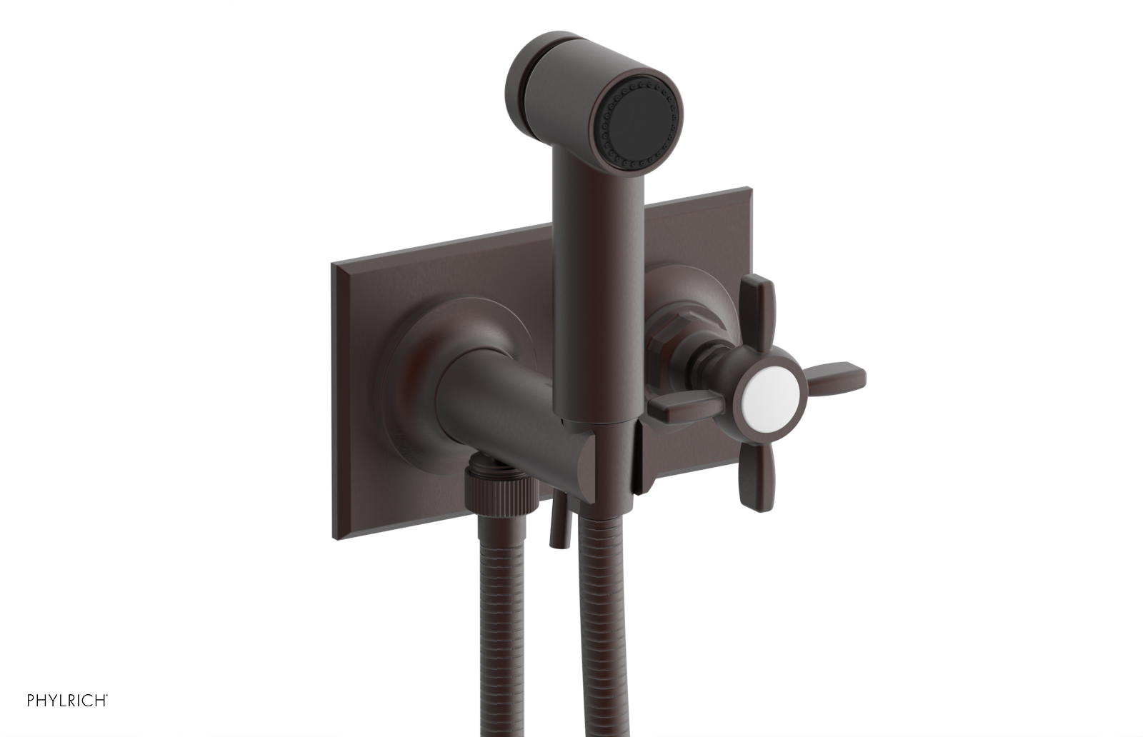 Phylrich Jamestown Wall Mounted Bidet with Cross Handle