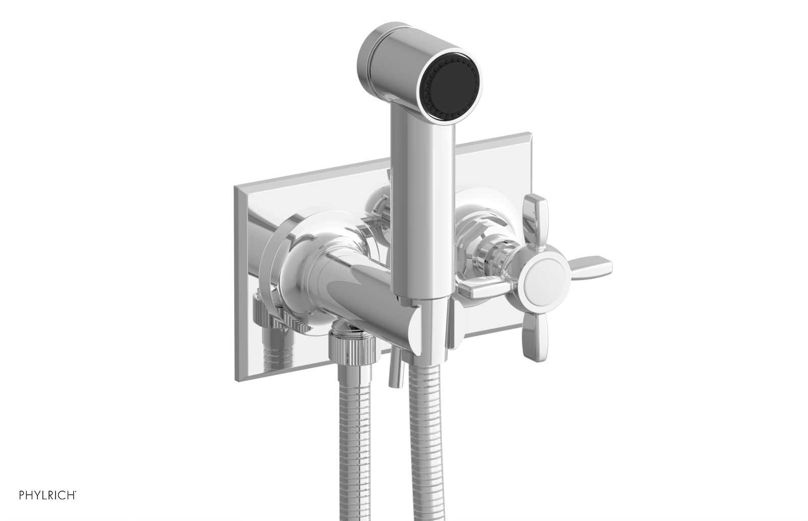 polished chrome bidet set