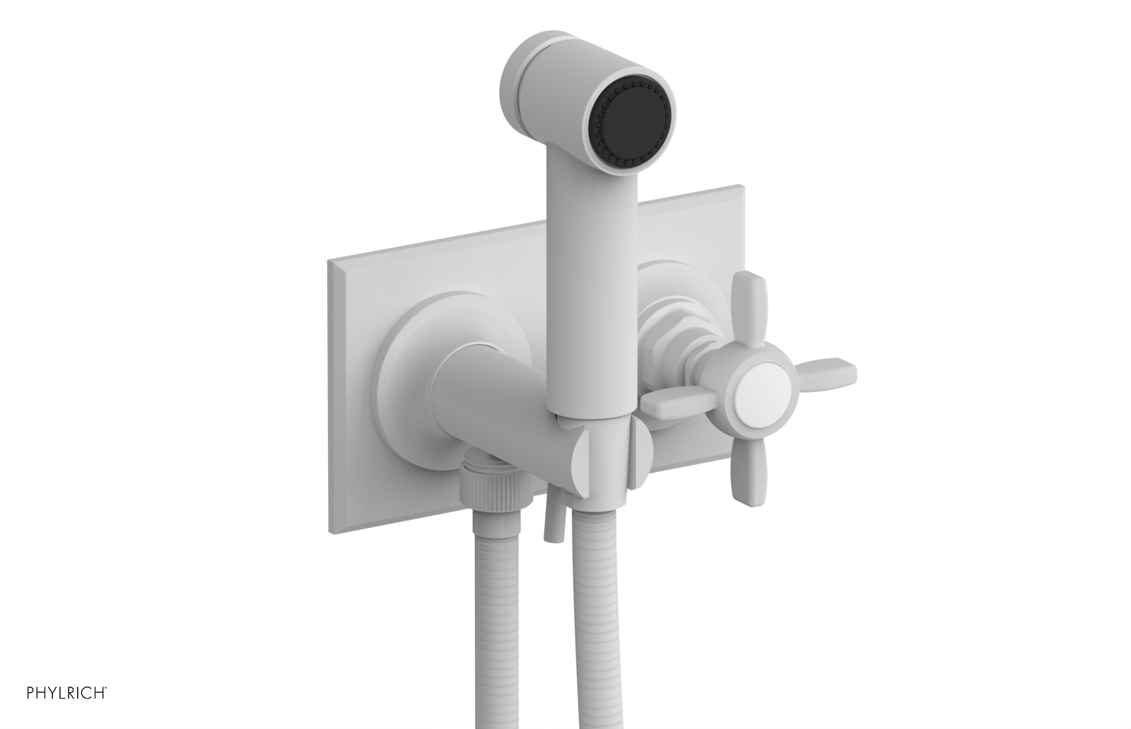 Phylrich Jamestown Wall Mounted Bidet with Cross Handle