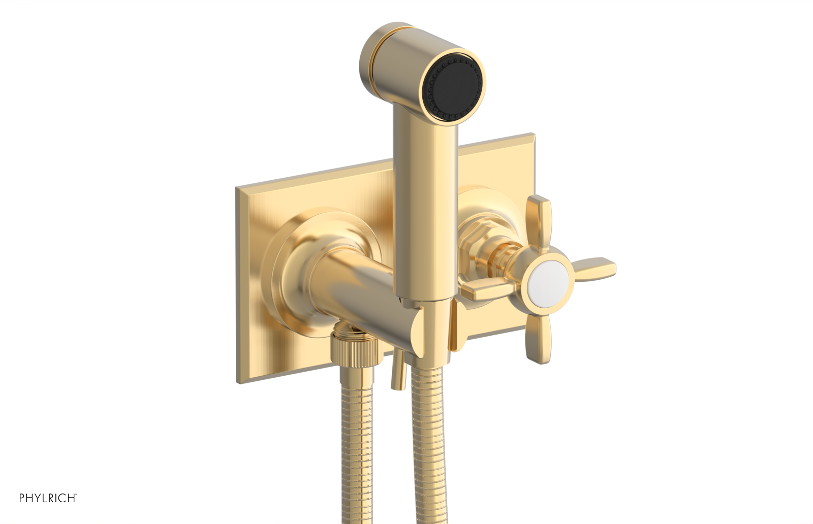 Phylrich Jamestown Wall Mounted Bidet with Cross Handle