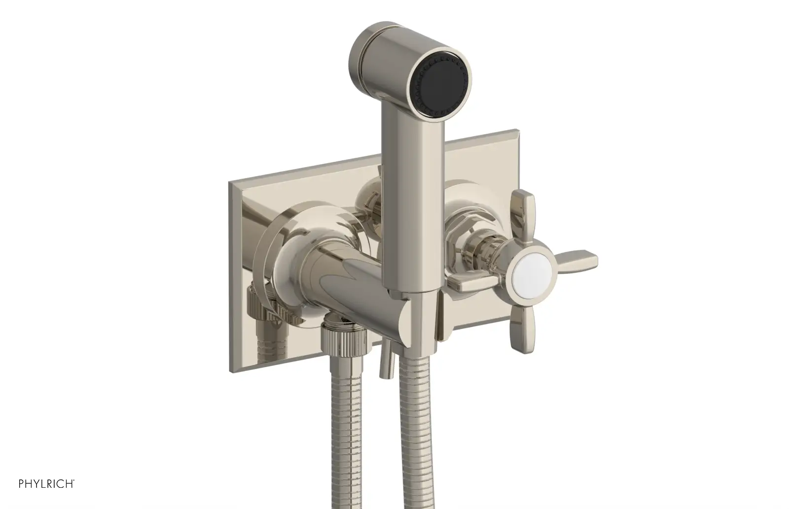 Phylrich Jamestown Wall Mounted Bidet with Cross Handle by Phylrich