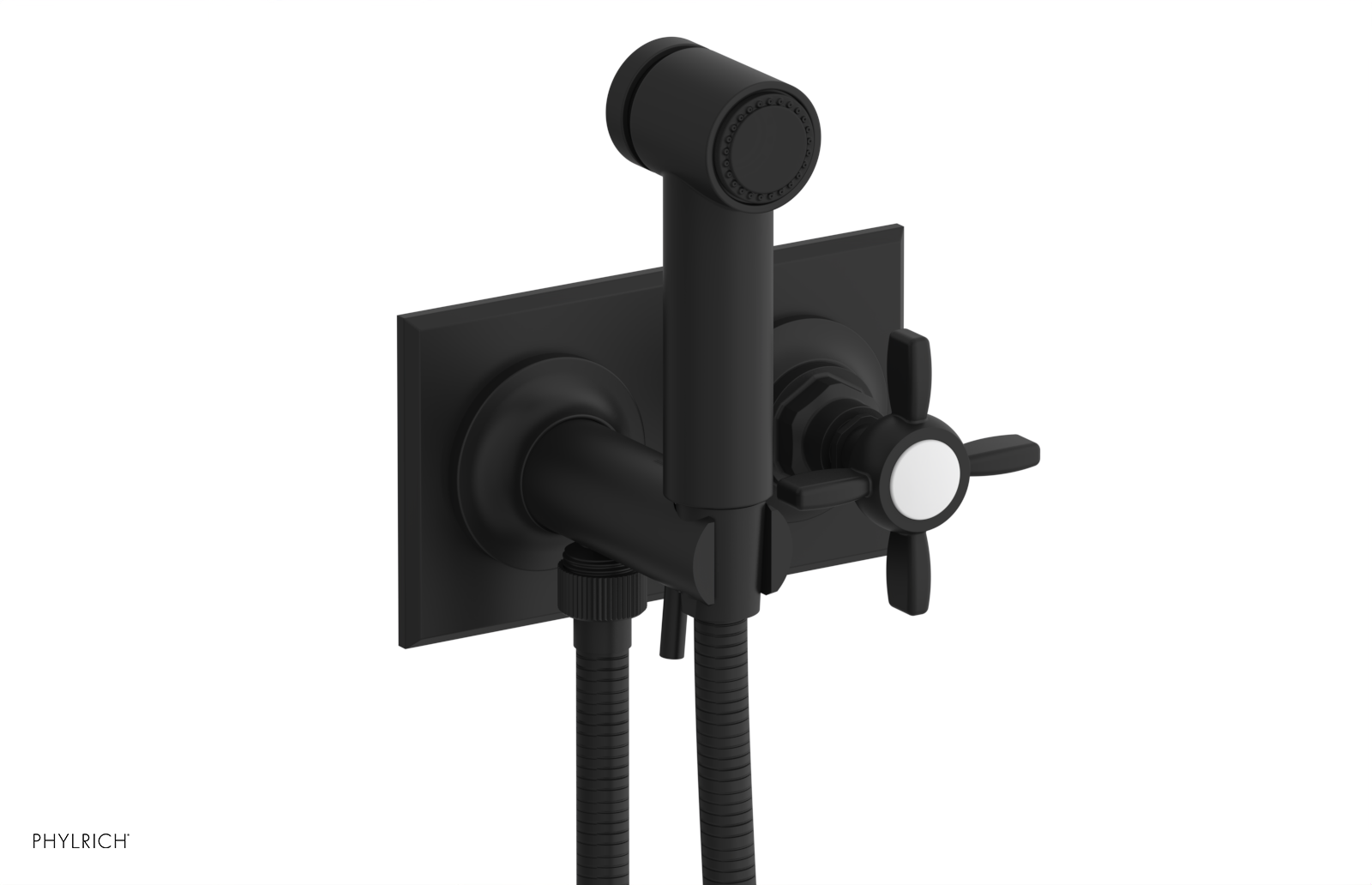 Phylrich Jamestown Wall Mounted Bidet with Cross Handle