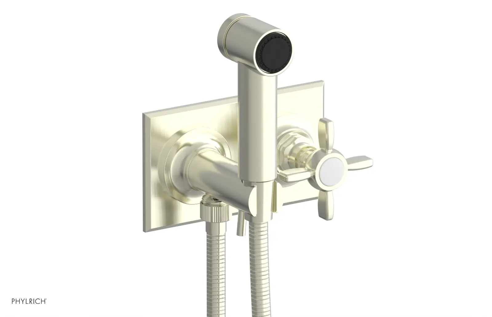 Phylrich Jamestown Wall Mounted Bidet with Cross Handle by Phylrich