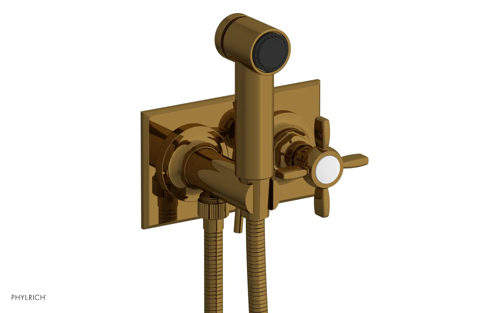 Phylrich Jamestown Wall Mounted Bidet with Cross Handle by Phylrich