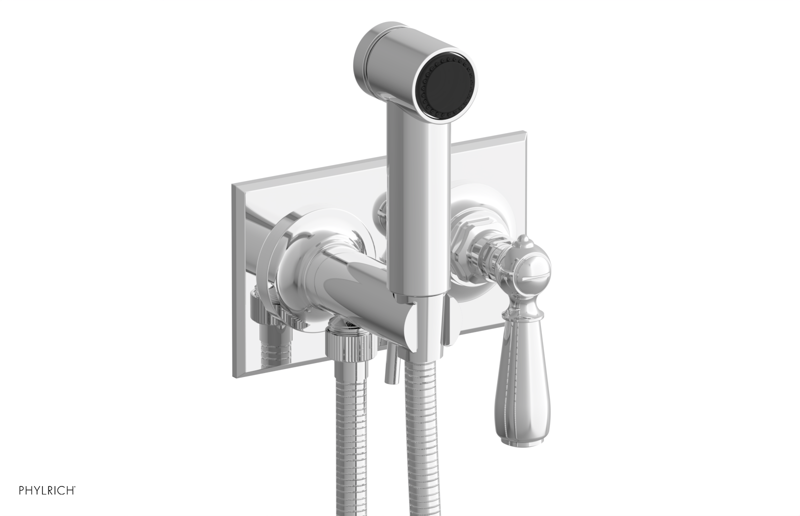 polished chrome bidet set