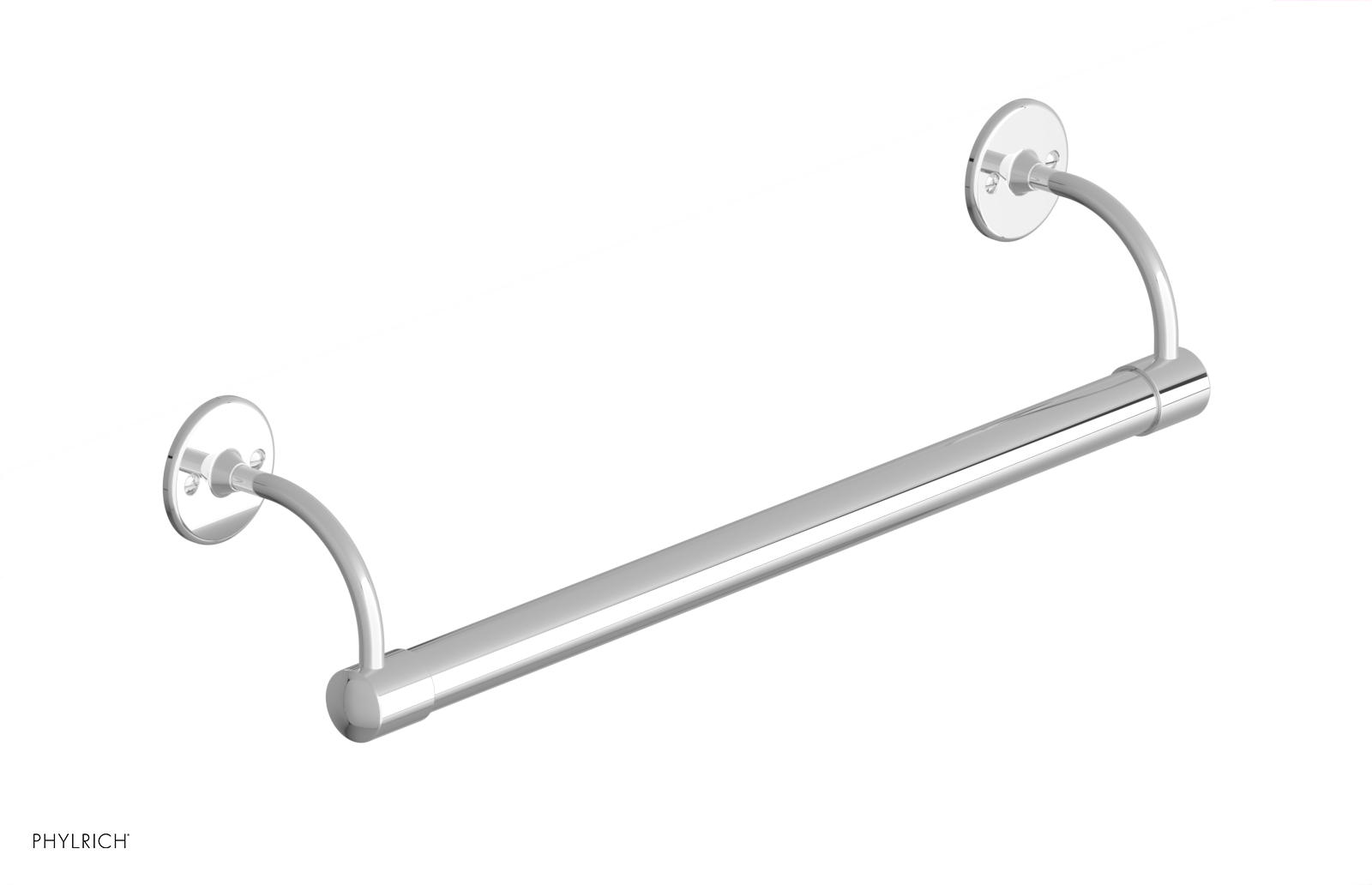 polished chrome towel bar