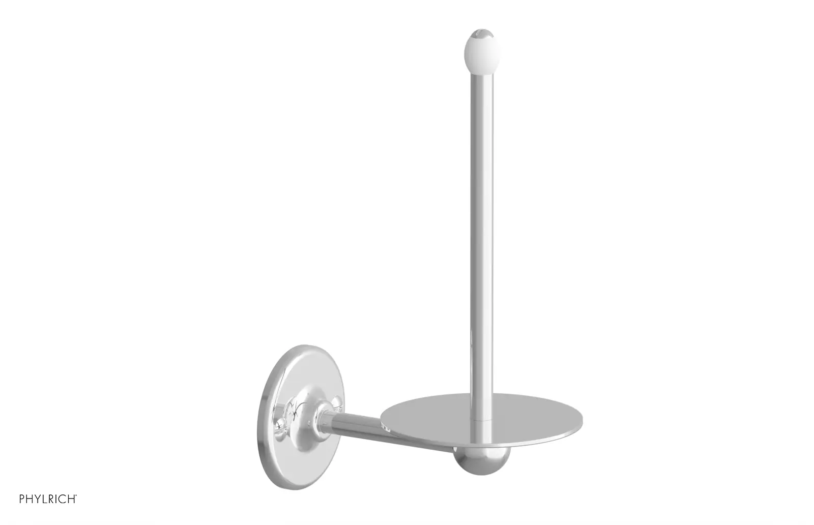polished chrome paper holder
