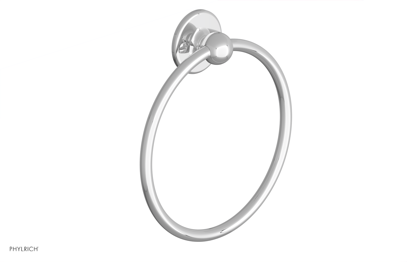 polished chrome towel ring