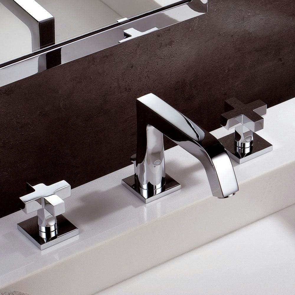 chrome polished faucet