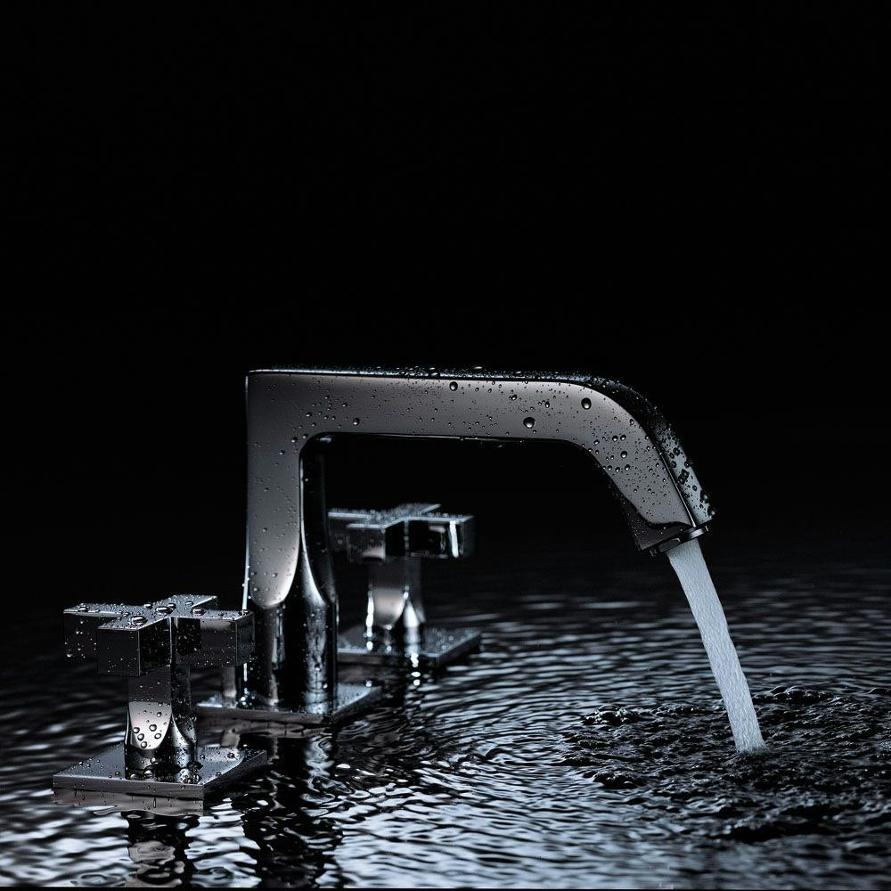 chrome polished faucet