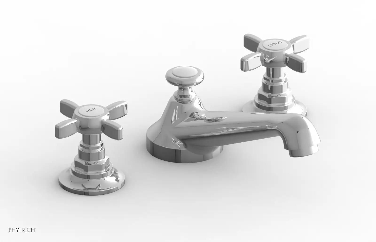 polished chrome bathroom faucet