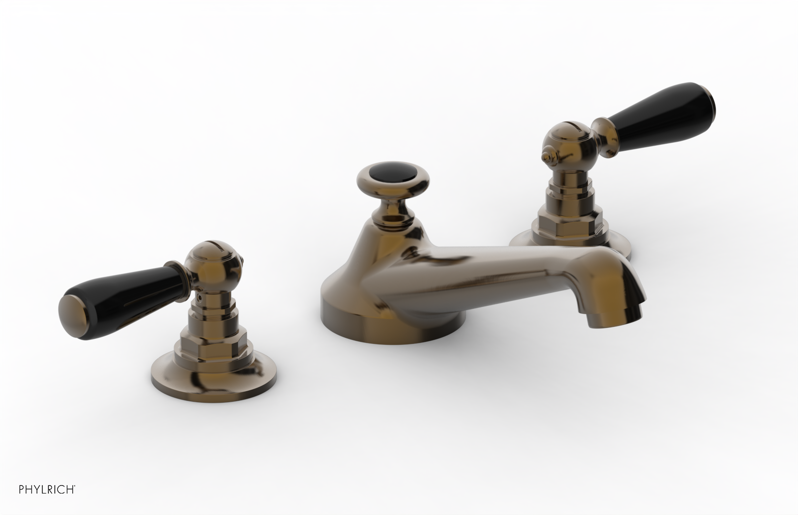 Phylrich Jamestown Low Spout Widespread Faucet with Lever Handle