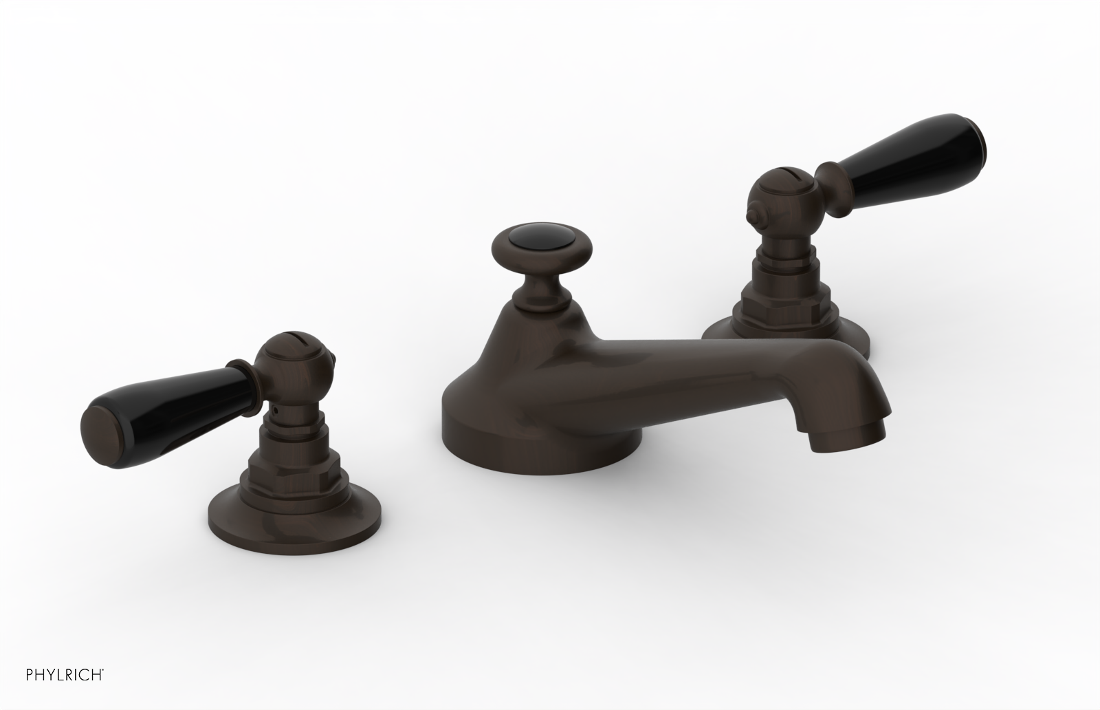 Phylrich Jamestown Low Spout Widespread Faucet with Lever Handle