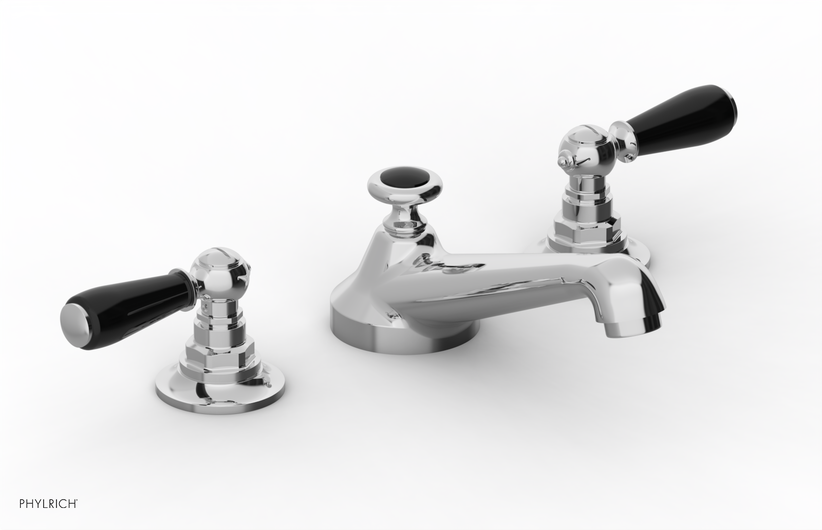 Phylrich Jamestown Low Spout Widespread Faucet with Lever Handle by Phylrich
