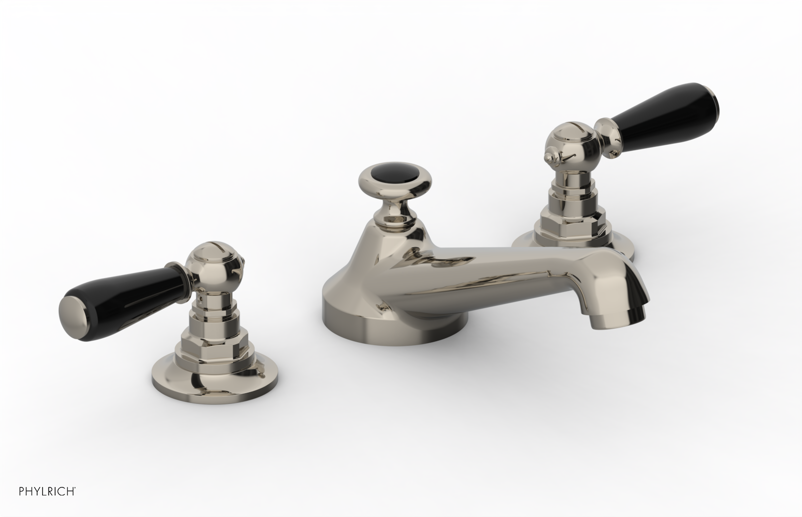 Phylrich Jamestown Low Spout Widespread Faucet with Lever Handle