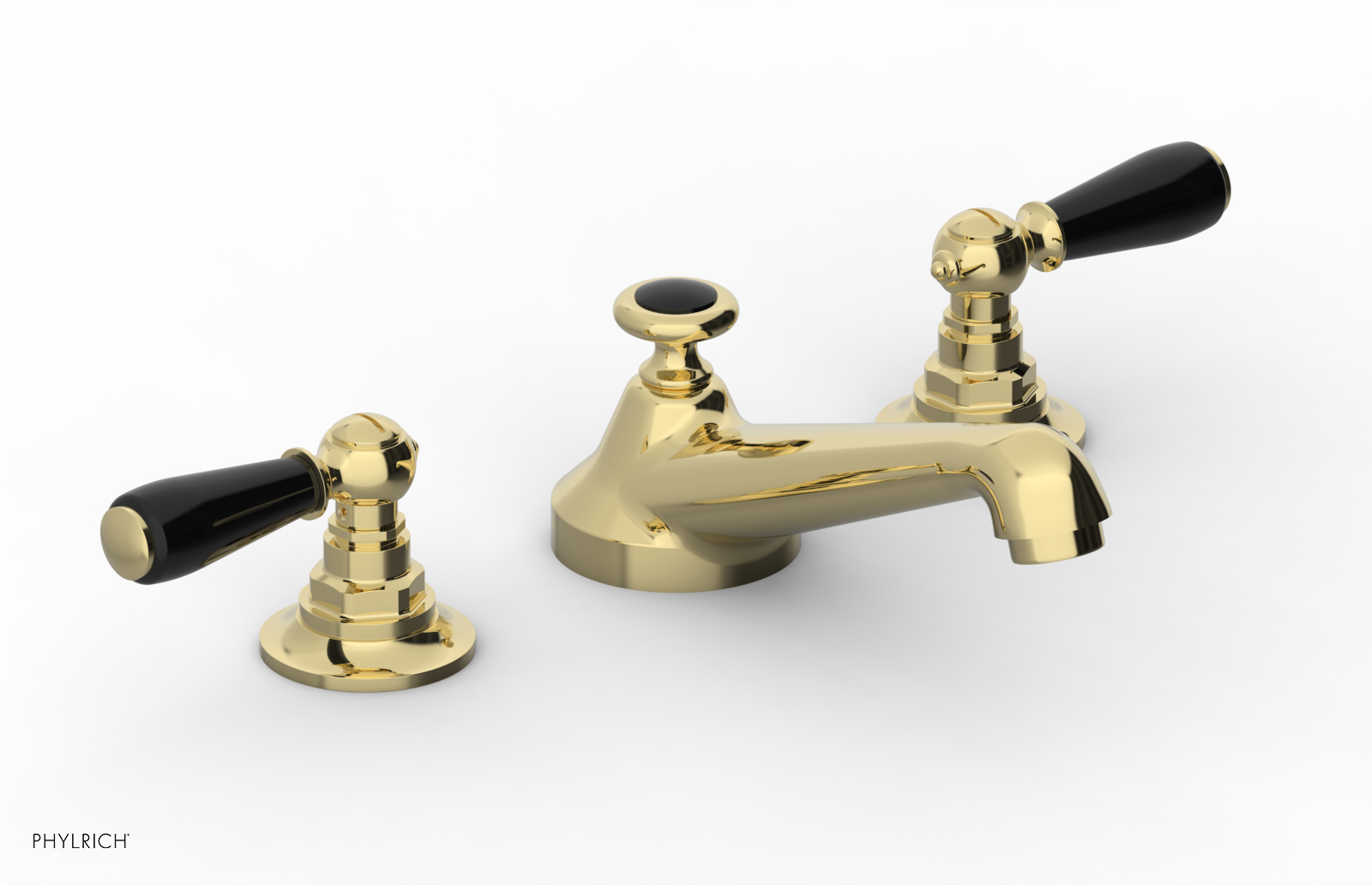 Phylrich Jamestown Low Spout Widespread Faucet with Lever Handle