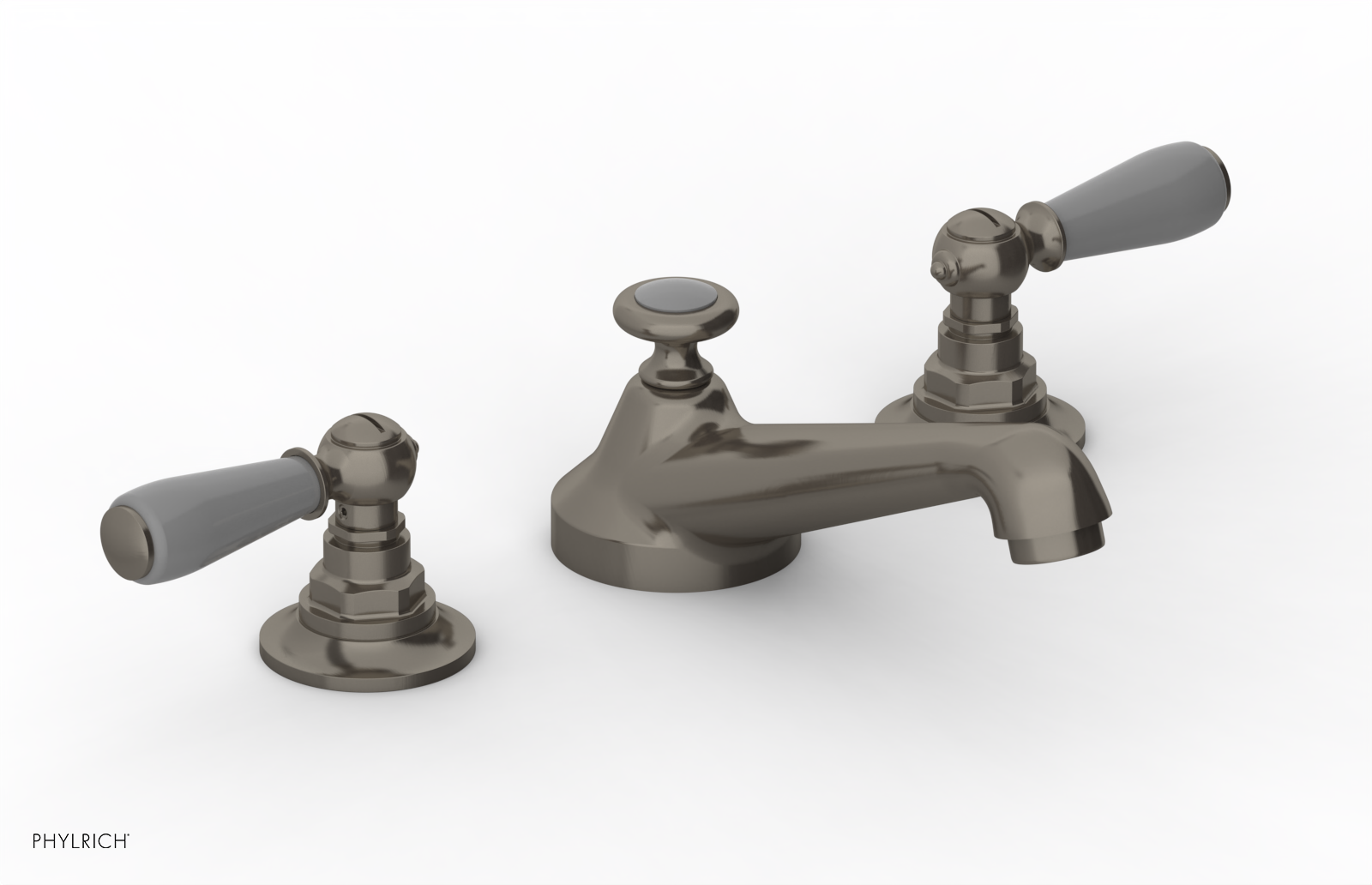 Phylrich Jamestown Low Spout Widespread Faucet with Lever Handle by Phylrich
