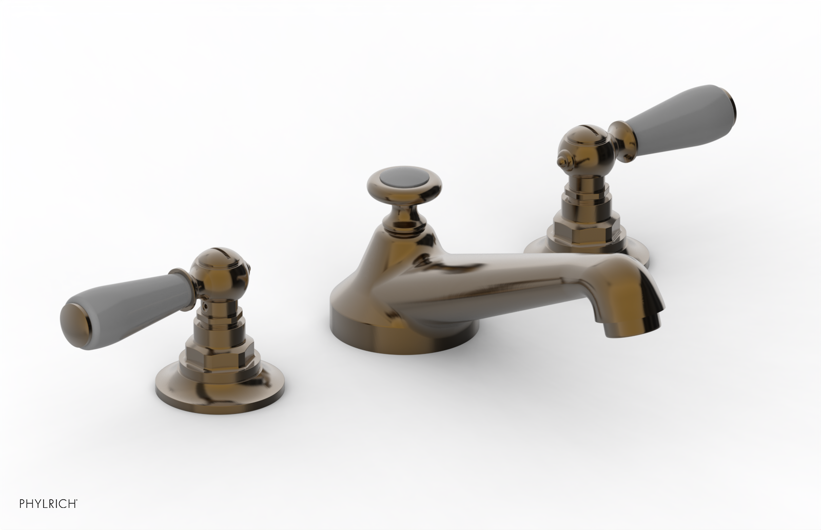 Phylrich Jamestown Low Spout Widespread Faucet with Lever Handle by Phylrich