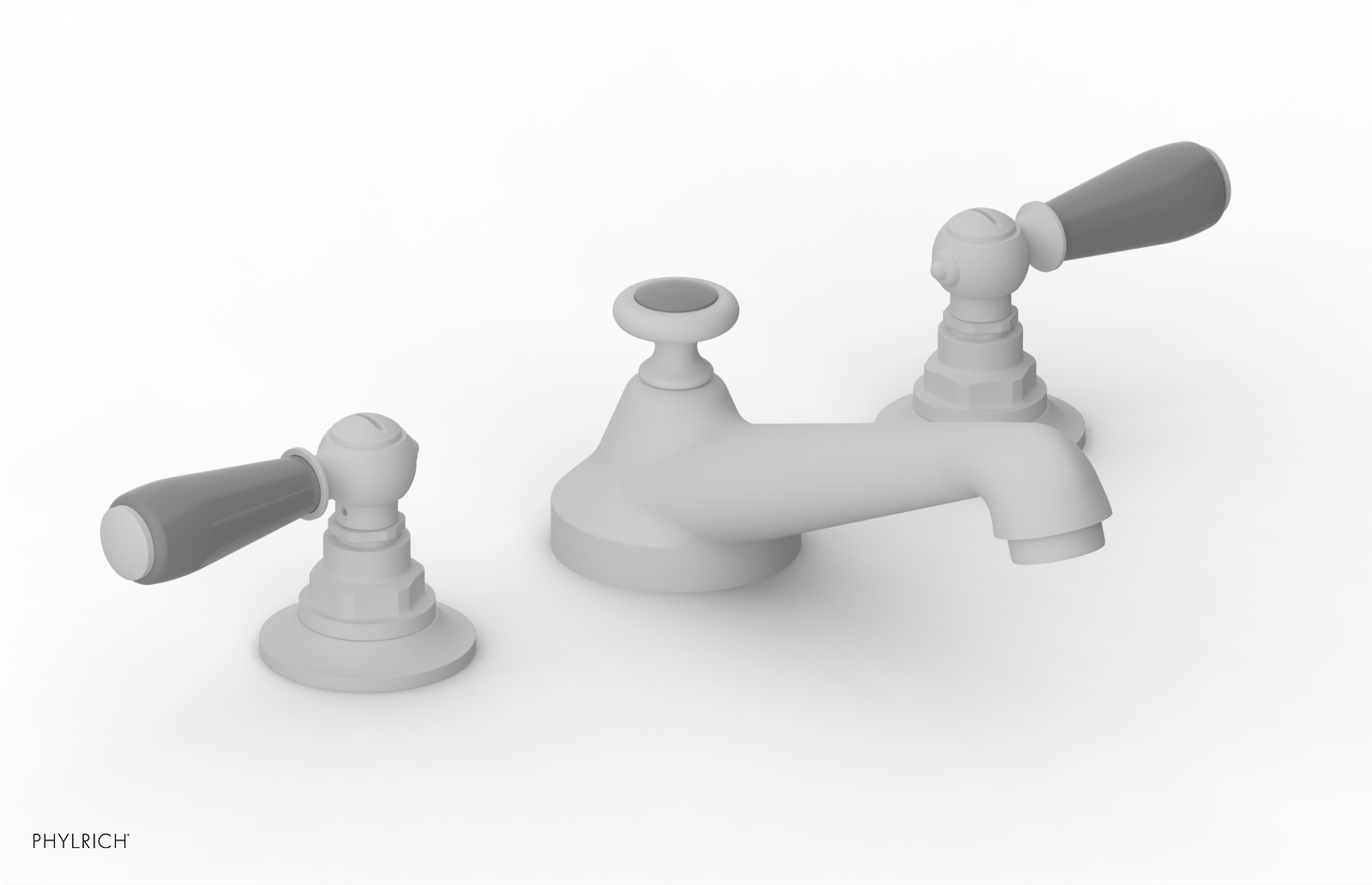 Phylrich Jamestown Low Spout Widespread Faucet with Lever Handle