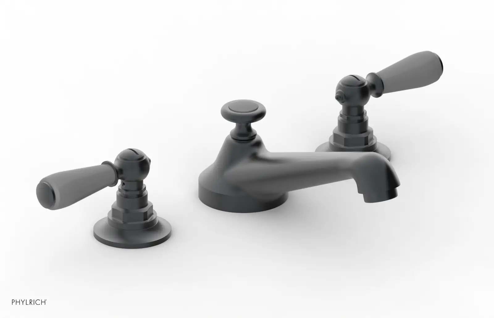 Phylrich Jamestown Low Spout Widespread Faucet with Lever Handle by Phylrich