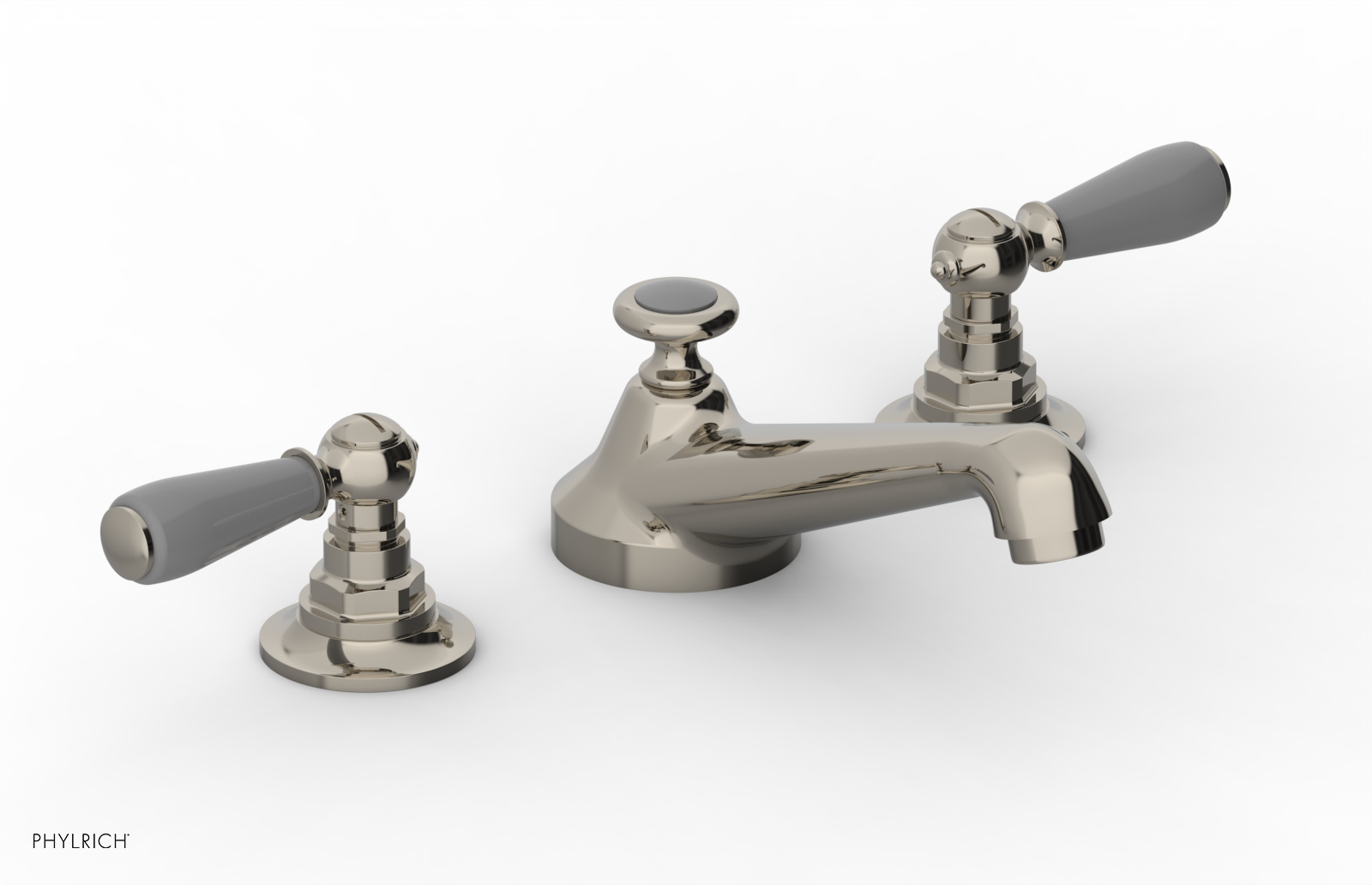 Phylrich Jamestown Low Spout Widespread Faucet with Lever Handle