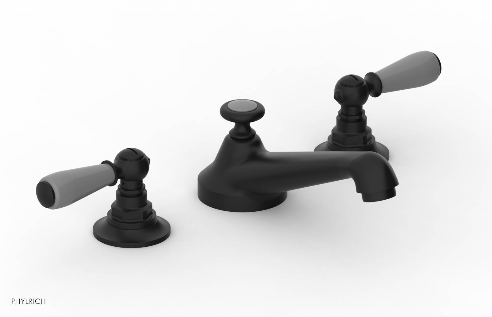 Phylrich Jamestown Low Spout Widespread Faucet with Lever Handle