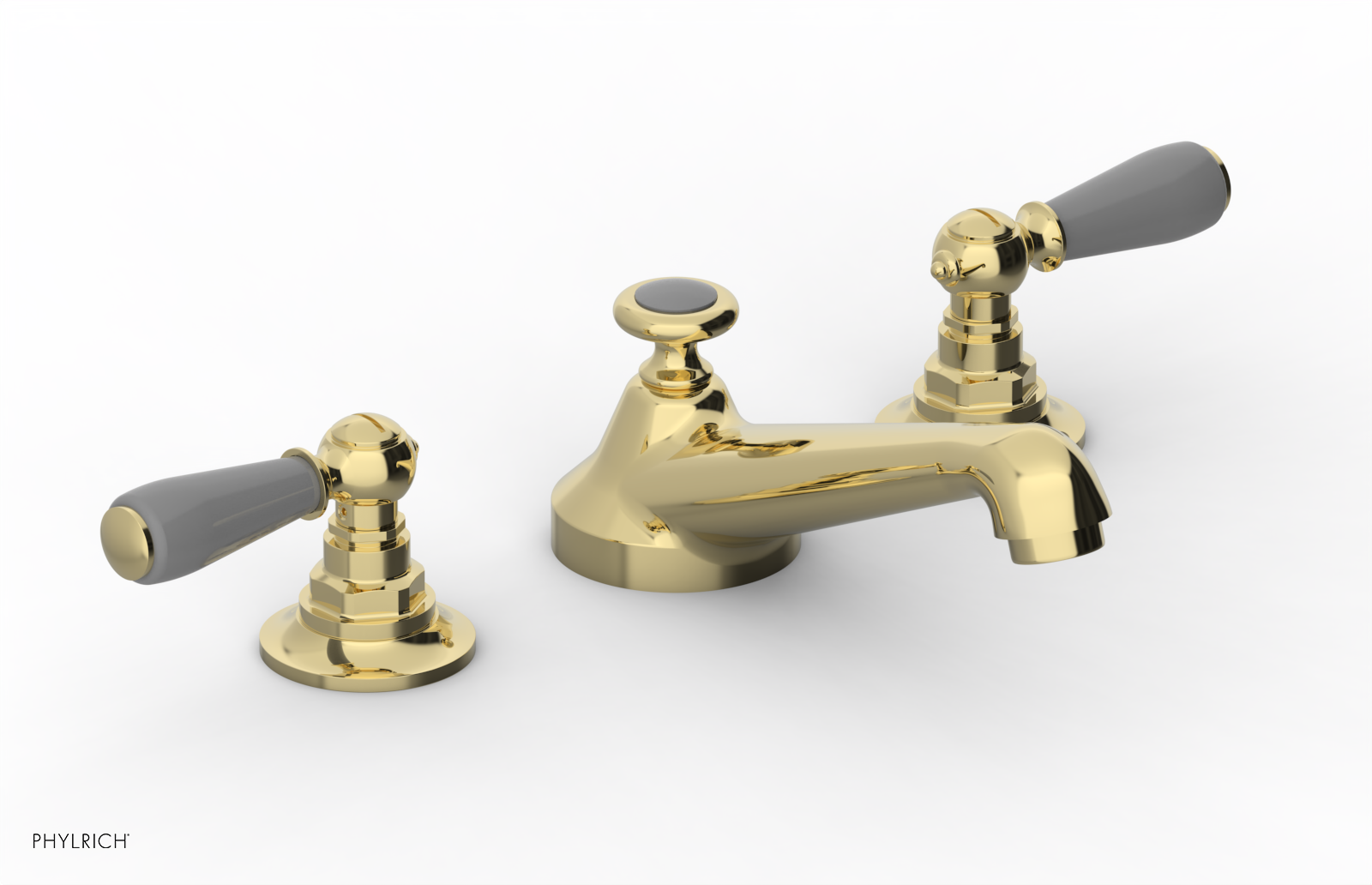Phylrich Jamestown Low Spout Widespread Faucet with Lever Handle by Phylrich