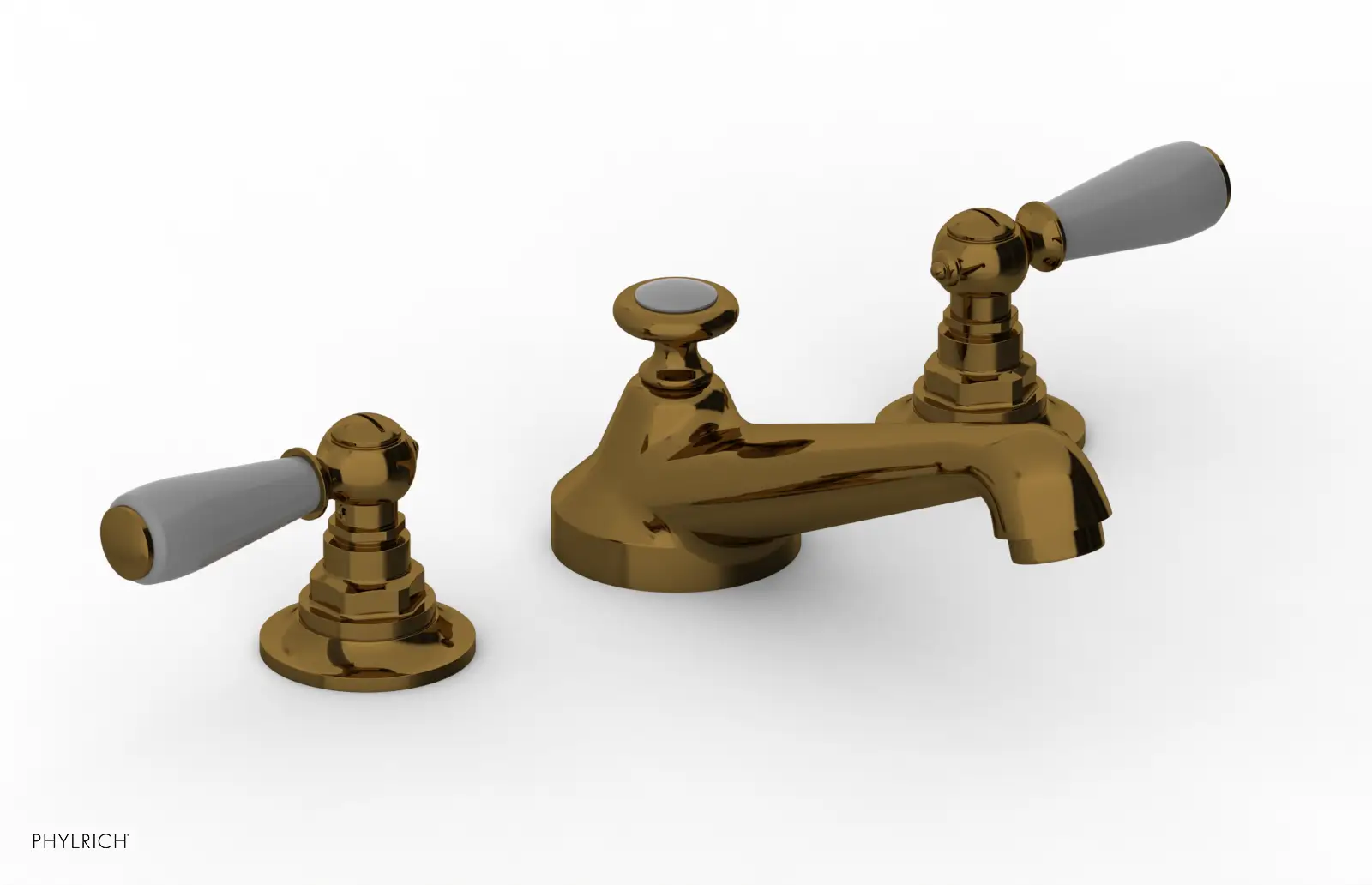 Phylrich Jamestown Low Spout Widespread Faucet with Lever Handle by Phylrich