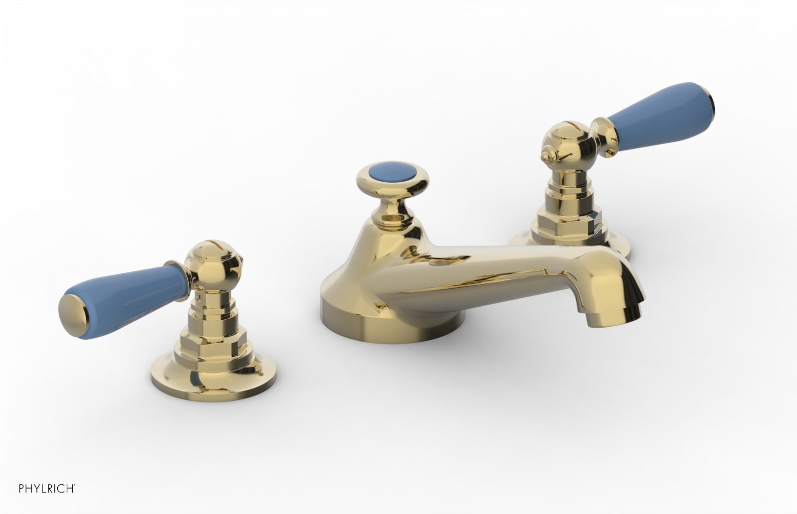 Phylrich Jamestown Low Spout Widespread Faucet with Lever Handle by Phylrich