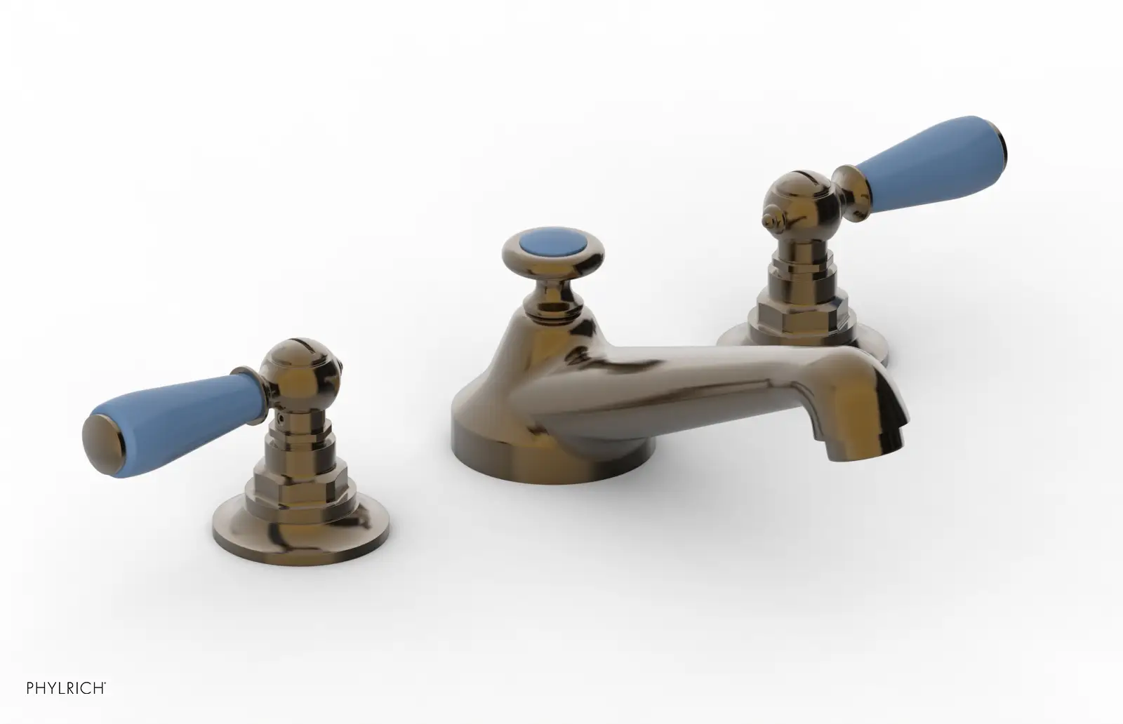 Phylrich Jamestown Low Spout Widespread Faucet with Lever Handle by Phylrich